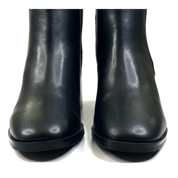Steve Madden Ruthy Black Leather Ankle Boots Side Zip Womens Size 8.5M New $119 - Picture 3 of 13